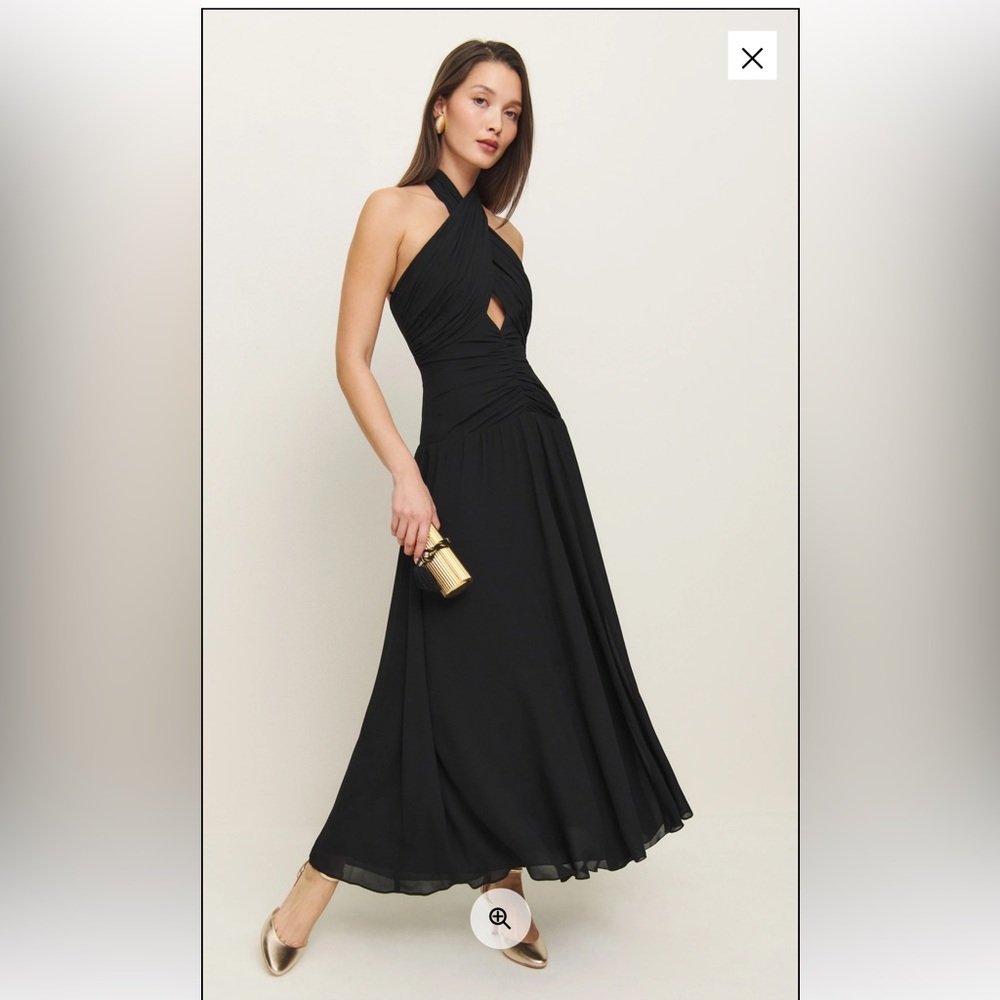 REFORMATION Elegant Black Evening Gown